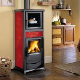Poêle à bois avec four raccordable - LA NORDICA Rossella Plus Forno.165 Ceramica 9.4 kW