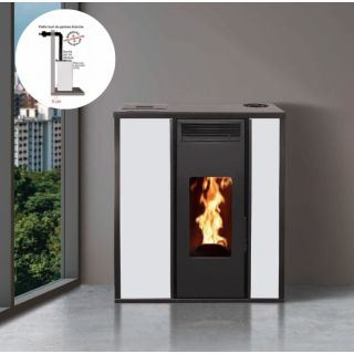 PACK : Poêle à granules étanche + KIT VENTOUSE - INTERSTOVES Tessa Concentrique 10 kW