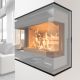 Insert à bois 3 vitres premium - THERMOROSSI Panorama 7.9 kW