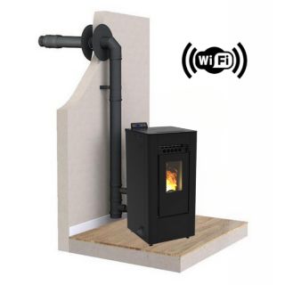 PACK Poêle à granulés C9C FIREMATIC + Kit ventouse Dinak + Module Wifi