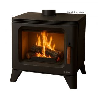 Poêle à bois en fonte raccordable - BRONPI Orly 6 kW