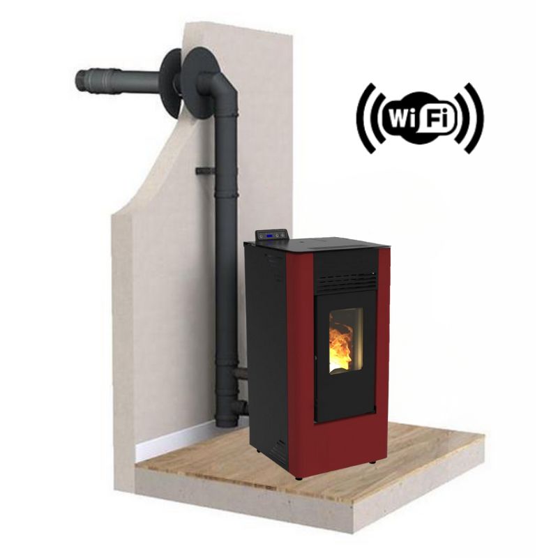 PACK Poêle à granulés C9C FIREMATIC + Kit ventouse Dinak + Module Wifi