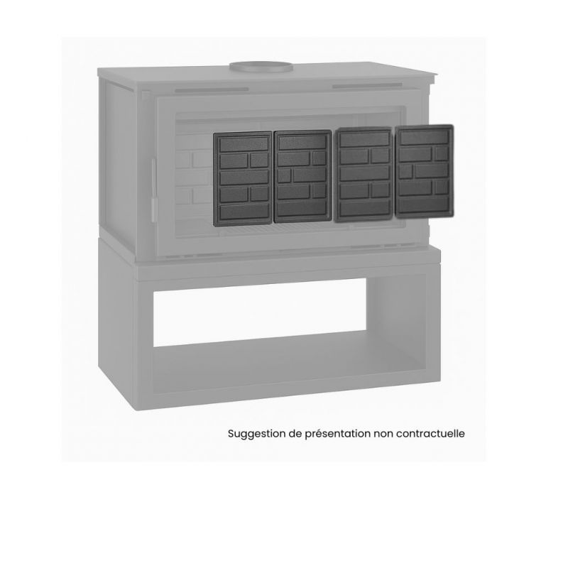 KIT PLAQUES FOYER FONTE - TORONTO-S - FIREMATIC WOOD