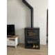 Poêle à bois 3 vitres silencieux - BRONPI Versailles 10 kW