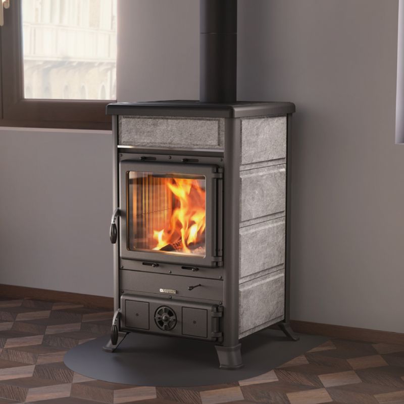 Poêle à bois en pierre naturelle - LA NORDICA Rossella R1 5.0 9 kW