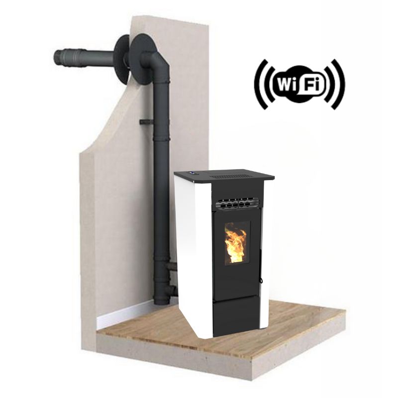 PACK Poêle à granulés EC9 FIREMATIC + Kit ventouse Dinak + Module Wifi