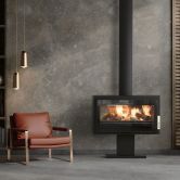Poêle à bois étanche - SUPRA Larry sur Pied 8.5 kW