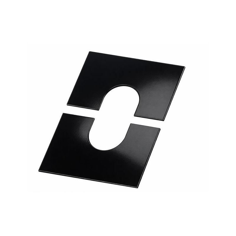 Plaque de finition 30/45° laqué noir Ø150 mm DW - DINAKISOL