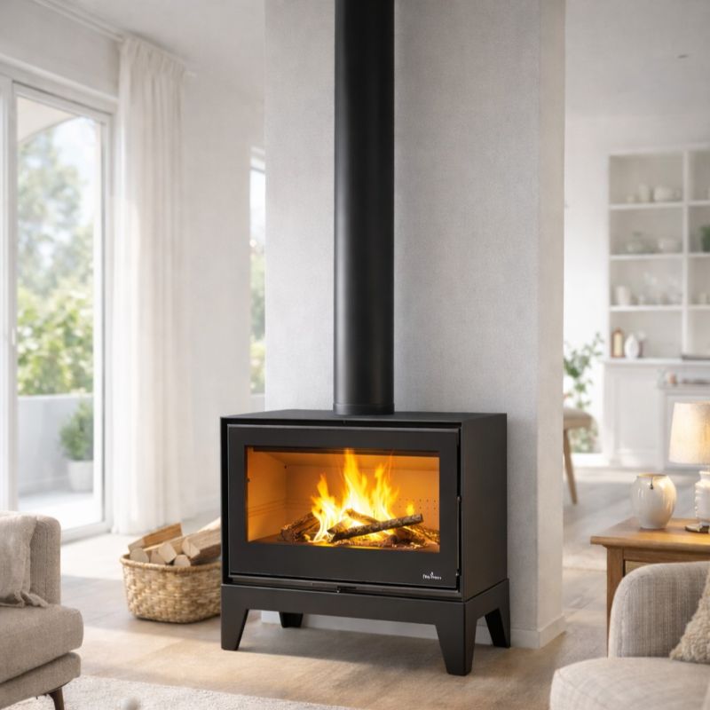 Poêle à bois sur pieds - BRONPI Bimba 70 12 kW