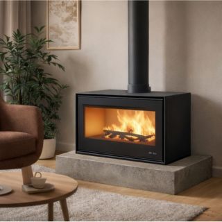 Poêle à bois ventilé pose libre - BRONPI Bimba 70 12 kW