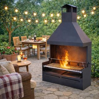 Barbecue bois/charbon à manivelle - FM CALEFACCION - BVE-102