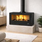 Poêle à bois ventilé pose libre - BRONPI Bimba 90 15 kW