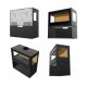 Poêle à bois 3 vitres ventilé avec range-bûches - BRONPI Bimba 90 3C 13 kW