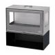 Poêle à bois 3 vitres ventilé avec range-bûches - BRONPI Bimba 90 3C 13 kW