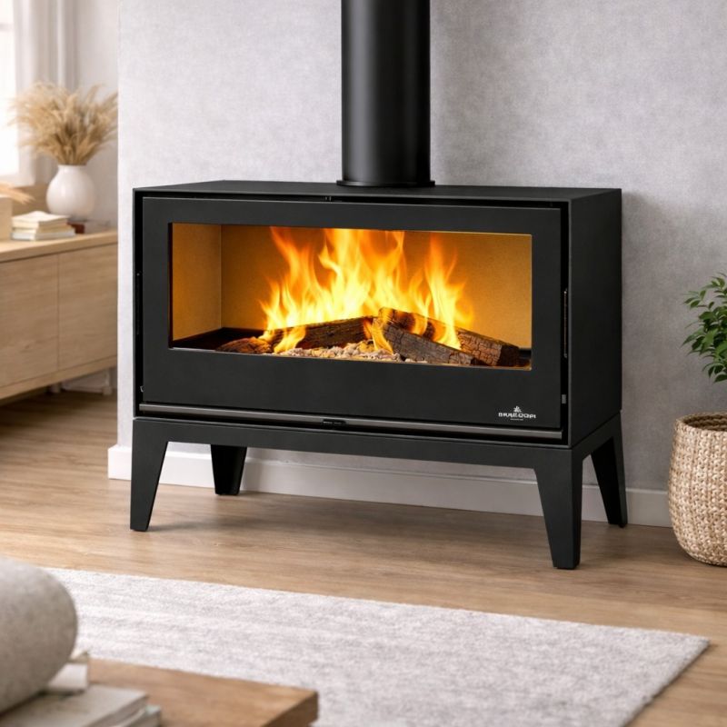 Poêle à bois ventilé - BRONPI Bimba 90 15 kW