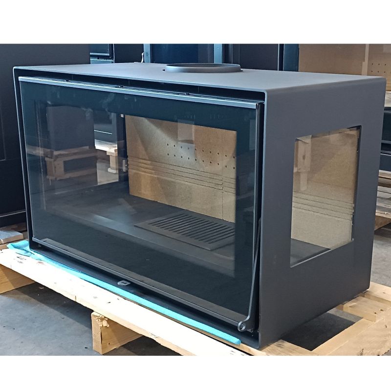 Modèle reconditionné  - Poêle à bois 3 faces ventilé BRONPI Bimba 90 3C 13 kW