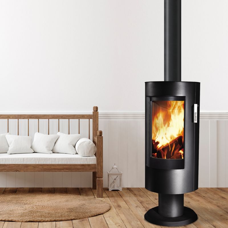 Poêle à bois étanche - SUPRA Chloé sur pied 7 kW