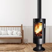 Poêle à bois étanche - SUPRA Chloé sur pied 7 kW