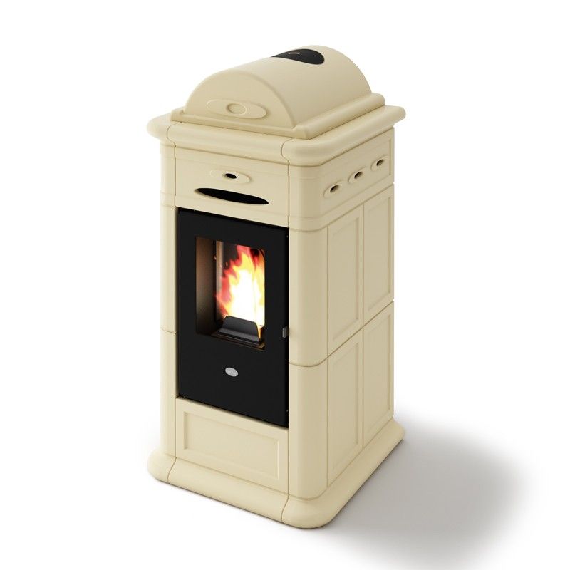 Poêle à granulés ventilé en céramique - EVACALOR Adele 8 kW