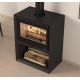 Poêle à bois raccordable - LA NORDICA Dante.16 avec range-bûches 12.4 kW