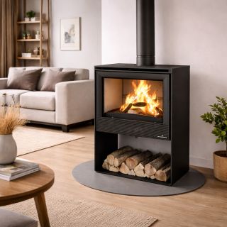 Poêle à bois raccordable ventilé - BRONPI Croacia - T 9.5 kW