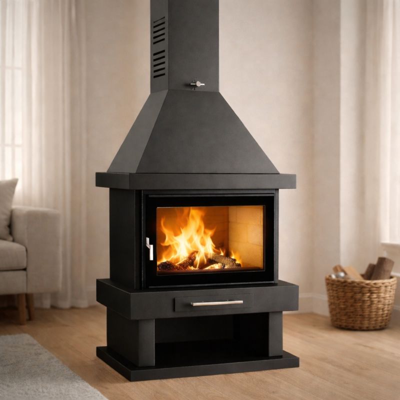 Poêle à bois cheminée - FIREMATIC Denton 14 kW