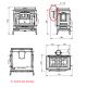 Poêle à bois en fonte - LA NORDICA Isotta con cerchi LEAN 11.9 kW