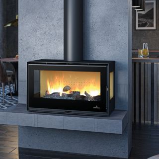 Poêle à bois 3 faces ventilé - BRONPI Bimba 70 3C 10 kW