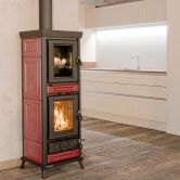 Poêle à bois avec four en céramique - THERMOROSSI Agnese Evo6 Maiolica 7.5 kW