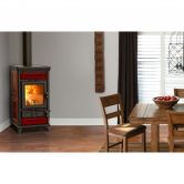 Poêle à bois en céramique raccordable - THERMOROSSI Ilaria Evo6 Maiolica 11.4 kW