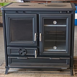 Modèle reconditionné  - Cuisinière à bois en fonte - THERMOROSSI Margot Evo 12.1 kW