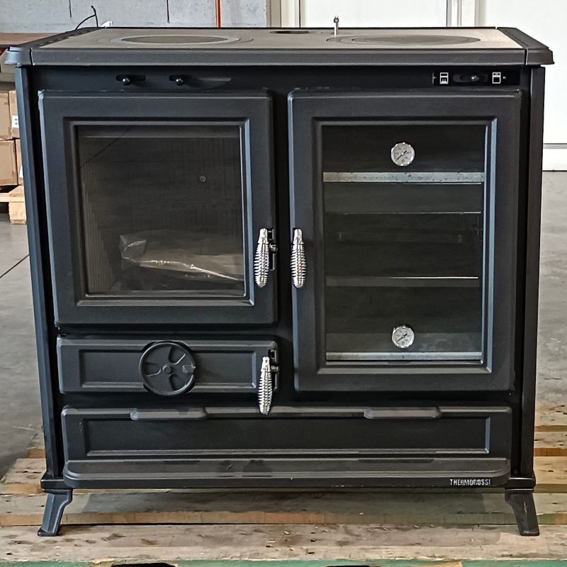 Modèle reconditionné  - Cuisinière à bois en fonte - THERMOROSSI Margot Evo 12.1 kW