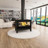 Poêle à bois double face sur pieds - BRONPI Cairo 90-D Box 13 kW