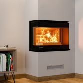 Insert à bois d'angle - THERMOROSSI Panorama Angolare DX 10.6 kW