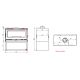 Modèle reconditionné - Poêle à bois double face - FIREMATIC Ottawa - L 13.5 kW