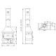 Poêle à bois cheminée - FIREMATIC Denton 14 kW