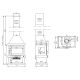Poêle à bois cheminée 3 vitres - FIREMATIC Indiana 10.5 kW