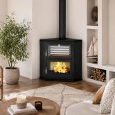 Poêle à bois d'angle avec four - FIREMATIC Texas 10.9 kW