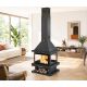 Cheminée centrale 4 faces - FIREMATIC Oregon 14 kW