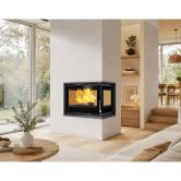 Insert à bois 2 vitres ventilé - FIREMATIC Jenn-D 12.8 kW