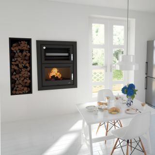  Insert à bois avec four - BRONPI Murano - E 14 kW