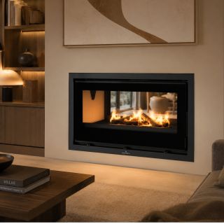 Insert à bois 2 vitres canalisable - BRONPI Cairo-90D 14 kW