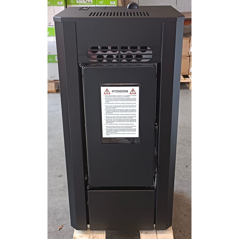 Modèle reconditionné -  Poêle à granulés étanche - FIREMATIC EC9 NOIR 7.9 kW