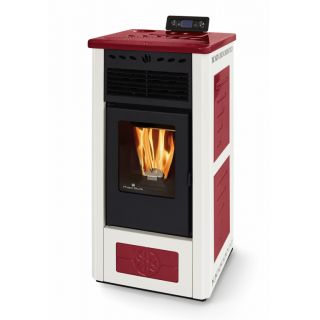 Poêle à granules en céramique - ORIGINE PHEBO Febe Bicolore 5S-8 7.5 kW