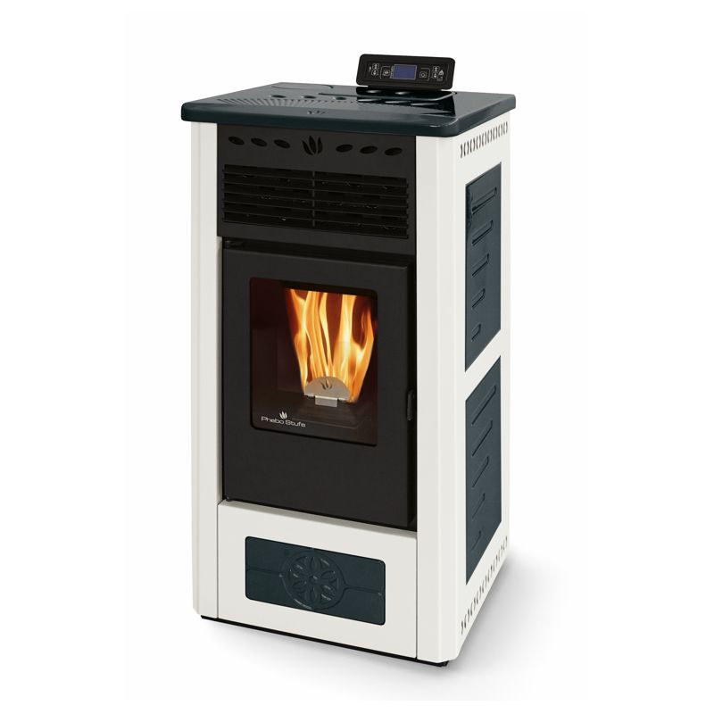 Poêle à granules en céramique - ORIGINE PHEBO Gea Bicolore 5S-XL 7.5 kW