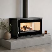 Poêle à bois ventilé pose libre - FIREMATIC Toronto - L 13.3 kW