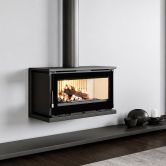 Poêle à bois ventilé suspendu raccordable - FIREMATIC Toronto - M 12.8 kW