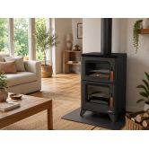 Poêle à bois raccordable avec four - BRONPI Hilton-H 6 kW