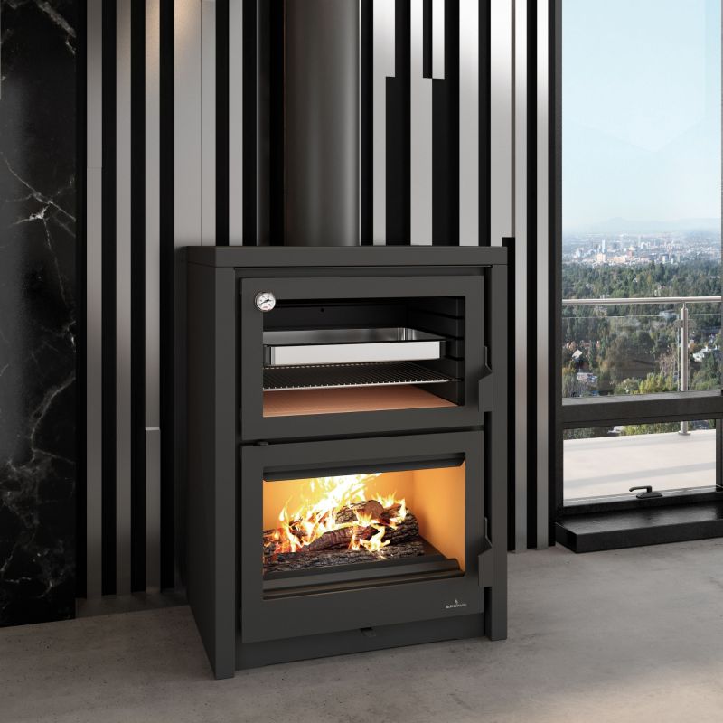 Poêle à bois avec four - BRONPI Vulcano 14 kW