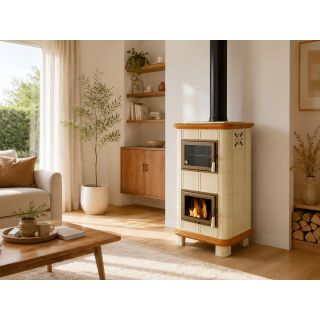 Poêle à bois avec four en céramique - ORIGINE PH Demetra 4S 11.8 kW